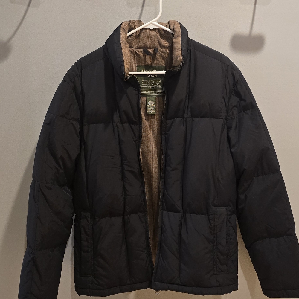 Vintage Goose Down Eddie Bauer Men's Black Puffer Jacket